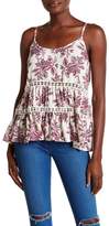 Thumbnail for your product : June & Hudson Printed Tiered Ruffle Tank Top