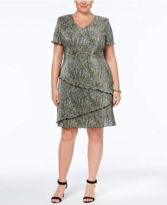 Connected Plus Size Tiered Bodre Dress