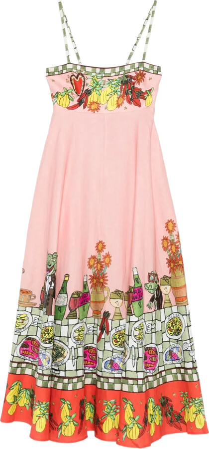 ALÉMAIS floral-print A-line dress