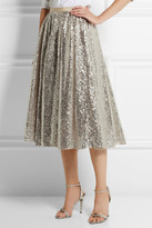 Thumbnail for your product : Alice + Olivia Justina sequined tulle skirt