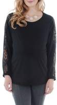 Thumbnail for your product : Everly Grey Kira Lace Sleeve Maternity Top