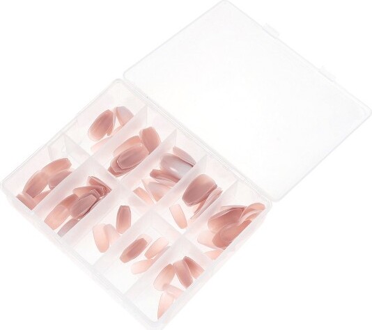 Unique Bargains Women's Fashion Fake Nails Pink White 120-pieces Per Set