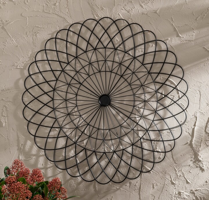 Dunelm Black Spiral Indoor Outdoor Wall Art 80cm Black ShopStyle