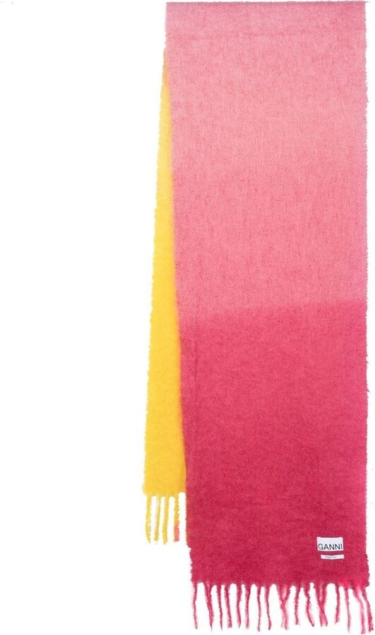 Ganni Gradient Mohair-Blend Scarf - ShopStyle Scarves & Wraps