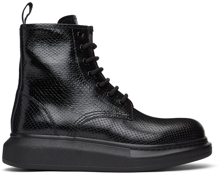 alexander mcqueen croc boots