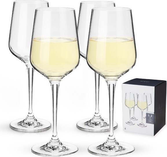 Viski Bodega Stackable Drinking Glasses Set-Modern Glassware for Wine and Cocktails-7oz Set of 6, Clear