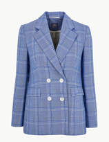 Thumbnail for your product : Marks and Spencer Checked Double Breasted Blazer