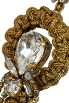 Thumbnail for your product : Erickson Beamon Damsel gold-plated Swarovski crystal earrings