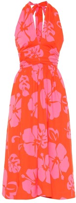 staud pink and red dress