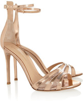 Thumbnail for your product : Gianvito Rossi Metallic leather sandals