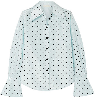 Marc Jacobs Flocked Silk-taffeta Shirt
