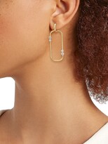 Thumbnail for your product : Phillips House Infinity 14K Yellow Gold & Diamond Long Box-Link Huggie Earrings