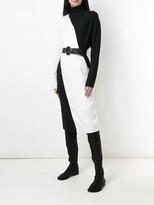 Thumbnail for your product : Gloria Coelho Two-Tone Midi Dress