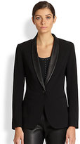 Thumbnail for your product : Piazza Sempione Leather & Wool Tuxedo Jacket
