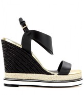 Thumbnail for your product : Nicholas Kirkwood Leather espadrille wedge sandals