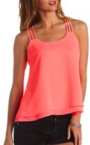 Thumbnail for your product : Charlotte Russe Neon Strappy Swing Tank Top