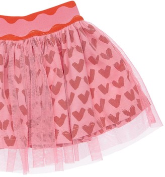 Stella McCartney Kids Heart Print Tulle Skirt
