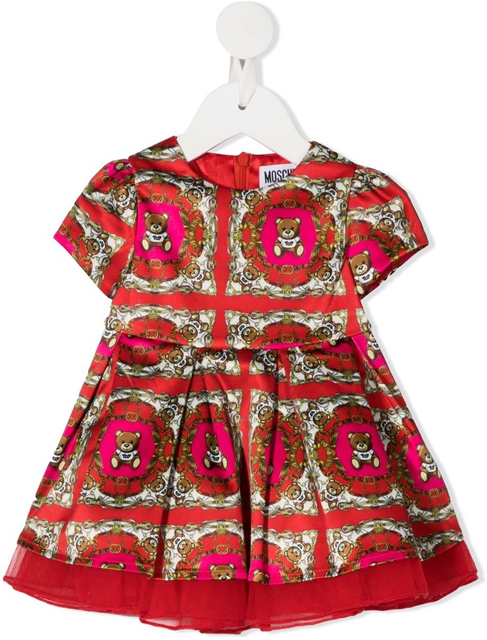 girls red moschino dress