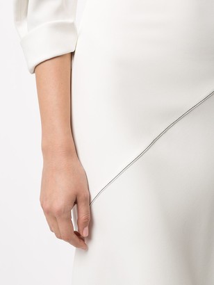 Proenza Schouler Contrast Stitching Detail Midi Dress
