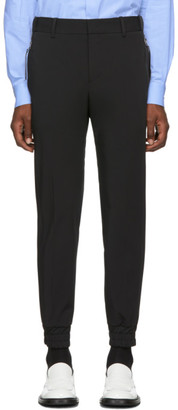 Wooyoungmi Black Cuffed Side Ring Trousers