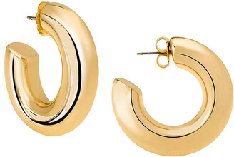 Janis Savitt Oprah's Favorite Yellow Gold Medium Hoop Earrings