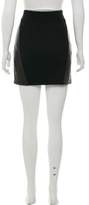 Thumbnail for your product : Rag & Bone Leather-Trimmed Wool Skirt