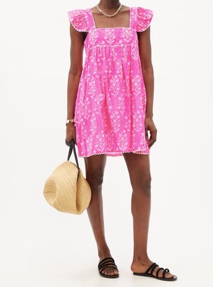 juliet dunn floral cotton mini dress