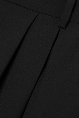 Tibi Tropical Pleated Woven Shorts - Black
