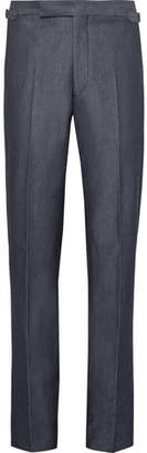 Richard James Blue Slim-fit Denim Suit Trousers