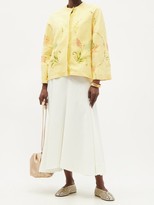 Thumbnail for your product : By Walid Ilana Upcycled Floral-embroidered Linen Jacket - Yellow