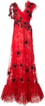 Rodarte floral lace maxi dress