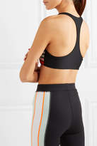 Thumbnail for your product : P.E Nation Resurgence Striped Stretch Sports Bra - Black