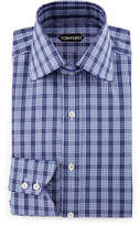 Thumbnail for your product : Tom Ford Bicolor Double-Check Slim-Fit Shirt, White/Black
