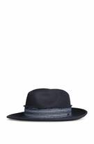 Felt trilby hat with tweed band 