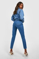 Thumbnail for your product : boohoo Basics High Waisted Extreme Ripped Skinny Jeans