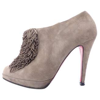 Christian Louboutin \N Grey Suede Ankle boots