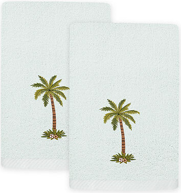 Linum Home Textiles Palmera 2-pc. Embellished Fingertip Towel
