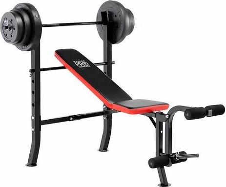 Marcy Pro Standard Weight Bench w/ 100 lb Weigh t Set