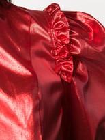 Thumbnail for your product : Batsheva Ruffle-Trimmed Lame Mini Prairie Dress