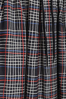 Thumbnail for your product : Être Cécile Lulu Checked Cotton And Silk-blend Twill Midi Skirt