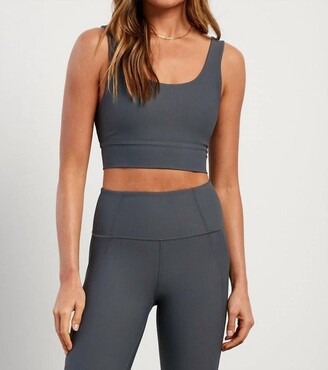 All Fenix Ribbed Reset Sports Bra In Graphite - ShopStyle