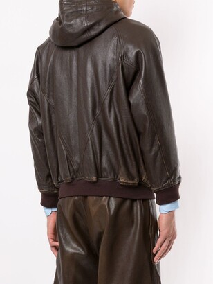 Issey Miyake Pre-Owned 1980's Sport Line drawstring leather jacket