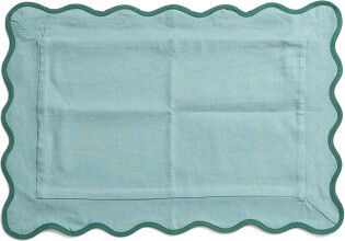 TJMAXX 12X20 Linen Blend Scallop Embroidered Trim Pillow Case, Cotton/Linen