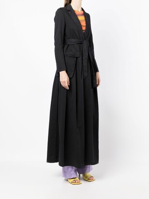 Dries Van Noten Pre-Owned Belted Pleated Trench Coat
