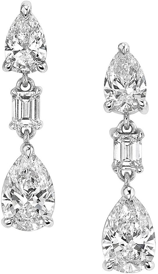 VRAI Del Sol 14K White Gold Lab-Grown Diamond Drop Earrings - Main Image