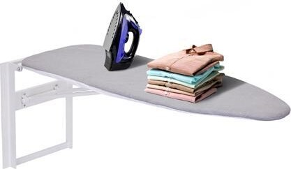 Ivation Wall-Mounted Ironing Board Foldable 36.2 x 12.2, Fold Down Ironing Station for Home, Apartment & Dorms, Easy-Release Lever, Removable...