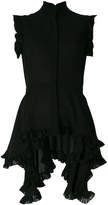 Thumbnail for your product : Alexander McQueen dipped hem ruffled blouse