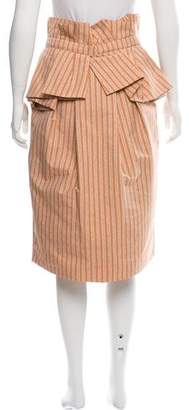 Bottega Veneta Striped Peplum Skirt w/ Tags