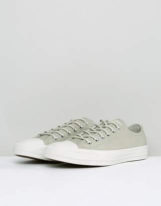 Converse Chuck Taylor Ox Trainers In Grey Leather