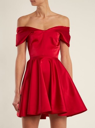 Emilio De La Morena Tamara Off-the-shoulder Stretch-silk Dress - Red